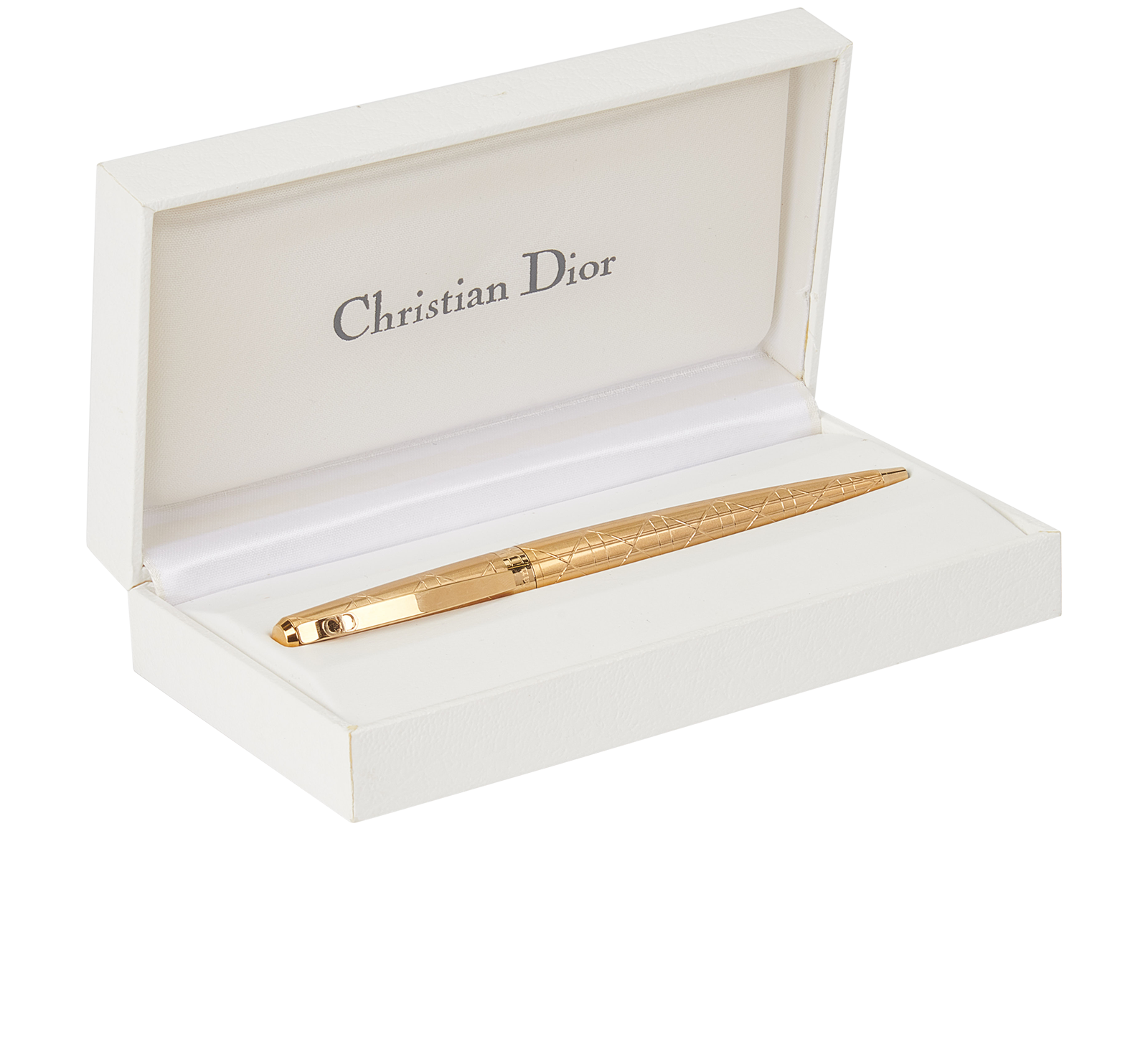 Christian Dior Cannage Pen, &pound;195, Accessories, Gold, Yellow Gold Plated, Other view